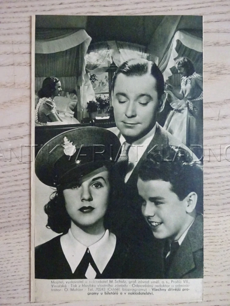 HONBA ZA TATÍNKEM, D. DURBIN, BIO PROGRAM Č. 609, 1939