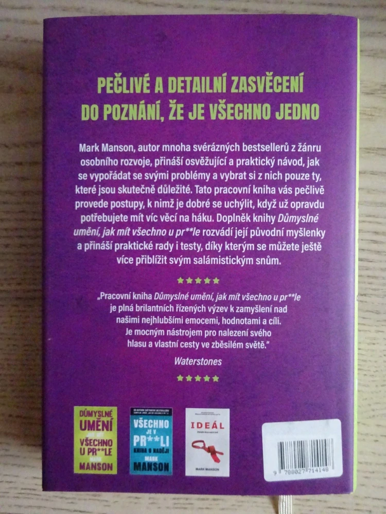 DŮMYSLNÉ UMĚNÍ JAK MÍT VŠECHNO U PRDELE, MARK MANSON, **an