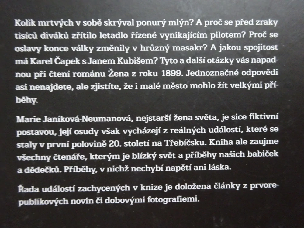 ŽENA Z ROKU 1899, MILAN KRČMÁŘ, **an