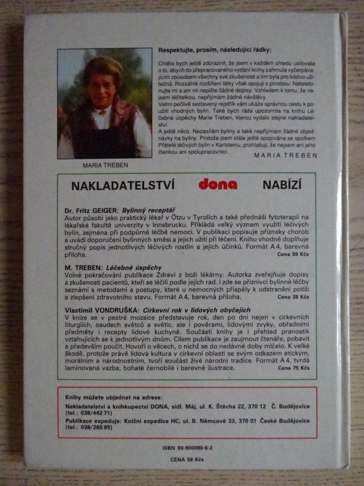 ZDRAVÍ Z BOŽÍ LÉKÁRNY, MARIA TREBEN, **an