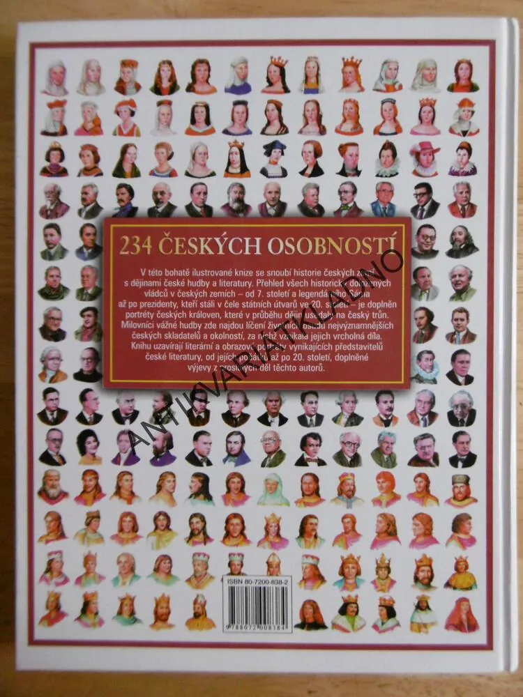 234 ČESKÝCH OSOBNOSTÍ, KAREL IV., MARIE TEREZIE, ŠKVORECKÝ, ČAPEK AJ., **an