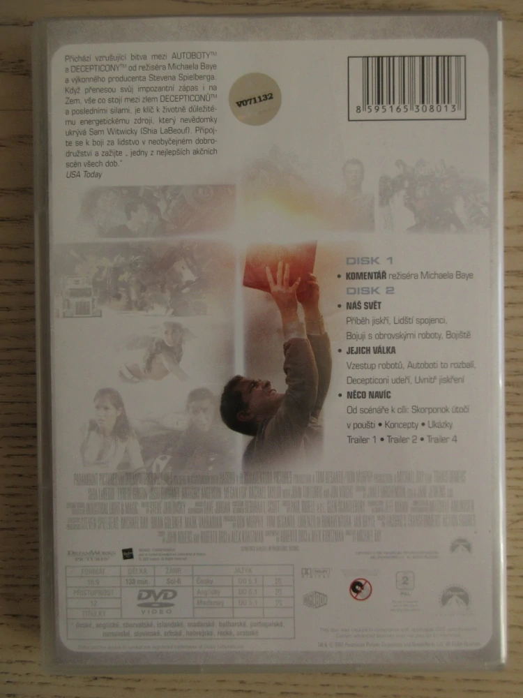 TRANSFORMERS, S. LABEOUF, T. GIBSON, 2X DVD FILM 