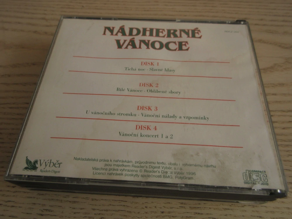 NÁDHERNÉ VÁNOCE, 4 X CD HUDBA