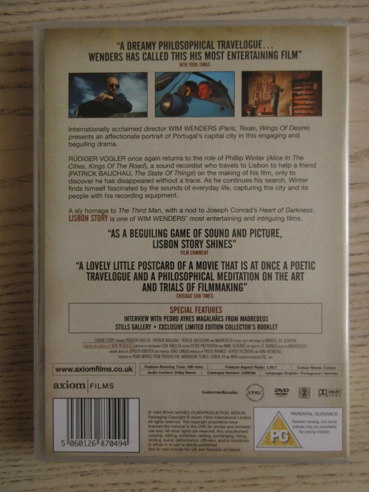 LISABONSKÝ PŘÍBĚH, GB OBAL, ČESKÉ DVD FILM