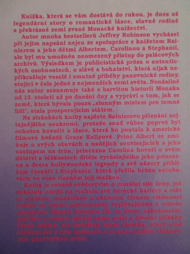KNÍŽE RAINIER A KNĚŽNA GRACE, JEFFREY ROBINSON, **an