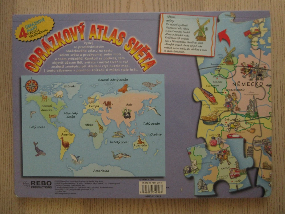 OBRÁZKOVÝ ATLAS SVĚTA, PUZZLE, **an