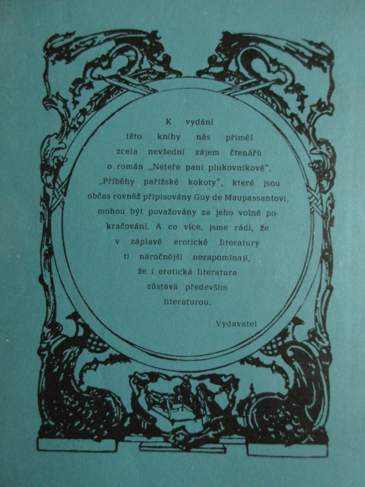 PŘÍBĚHY PAŘÍŽSKÉ KOKOTY, ASI GUY DE MAUPASSANT, **an