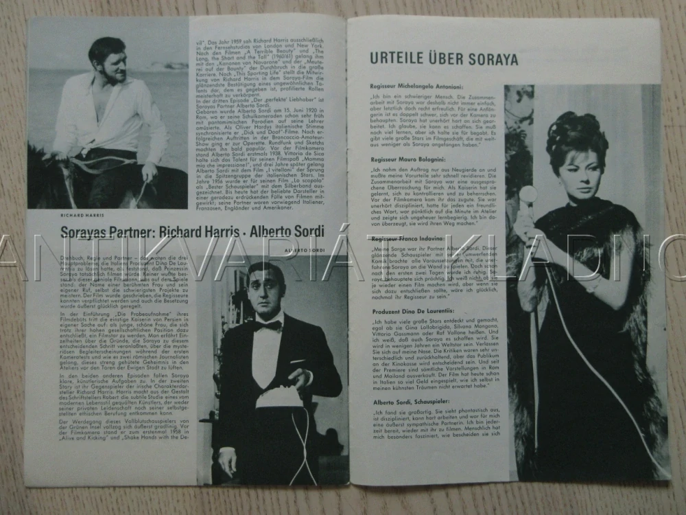 TŘI TVÁŘE, SORAYA, R. HARRIS, A. SORDI, BIO PROGRAM Č. 45