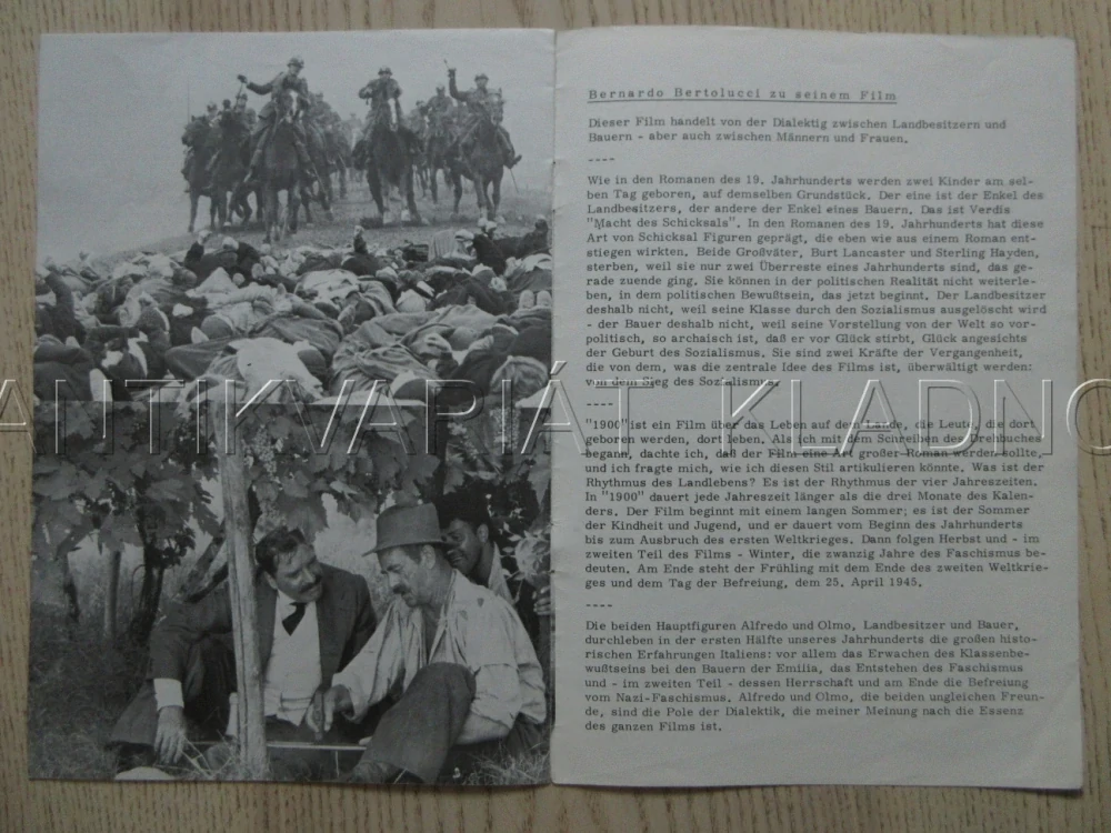 XX. STOLETÍ, 1900, G. DÉPARDIEU, R. DE NIRO, B. LANCASTER, BIO PROGRAM Č. 192