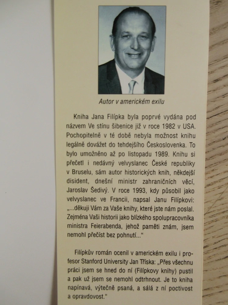 ZPOD ŠIBENICE DO EXILU, JAN FILÍPEK, **an