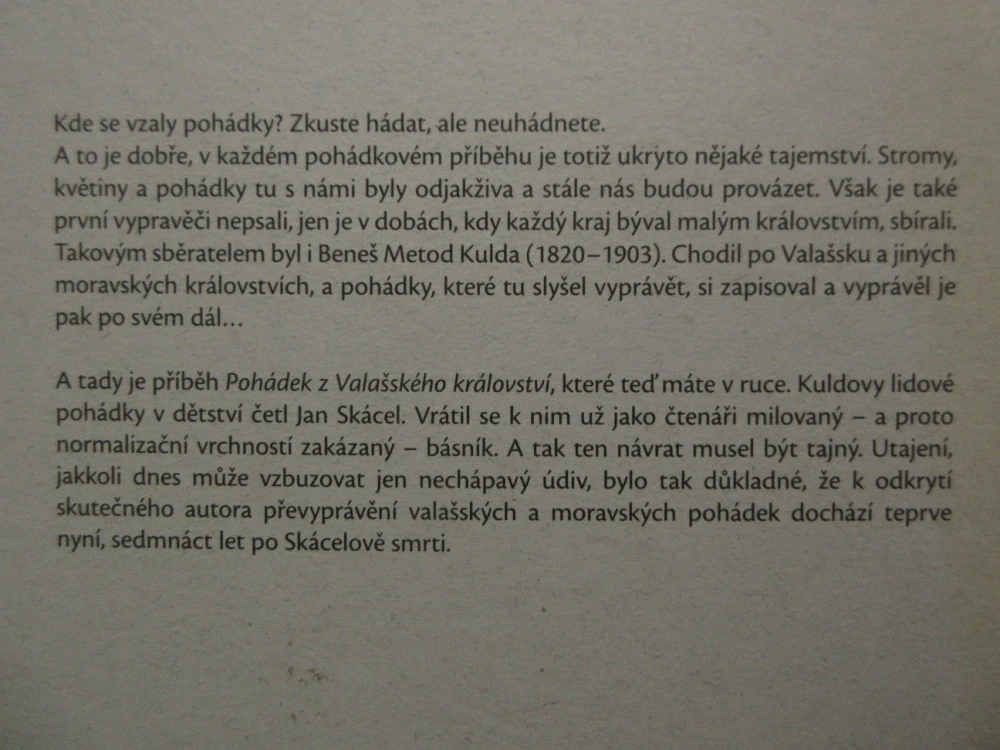 POHÁDKY Z VALAŠSKÉHO KRÁLOVSTVÍ, JAN SKÁCEL, **an 