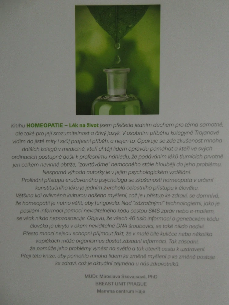 HOMEOPATIE - LÉK NA ŽIVOT, MARTINA TROJANOVÁ, **an