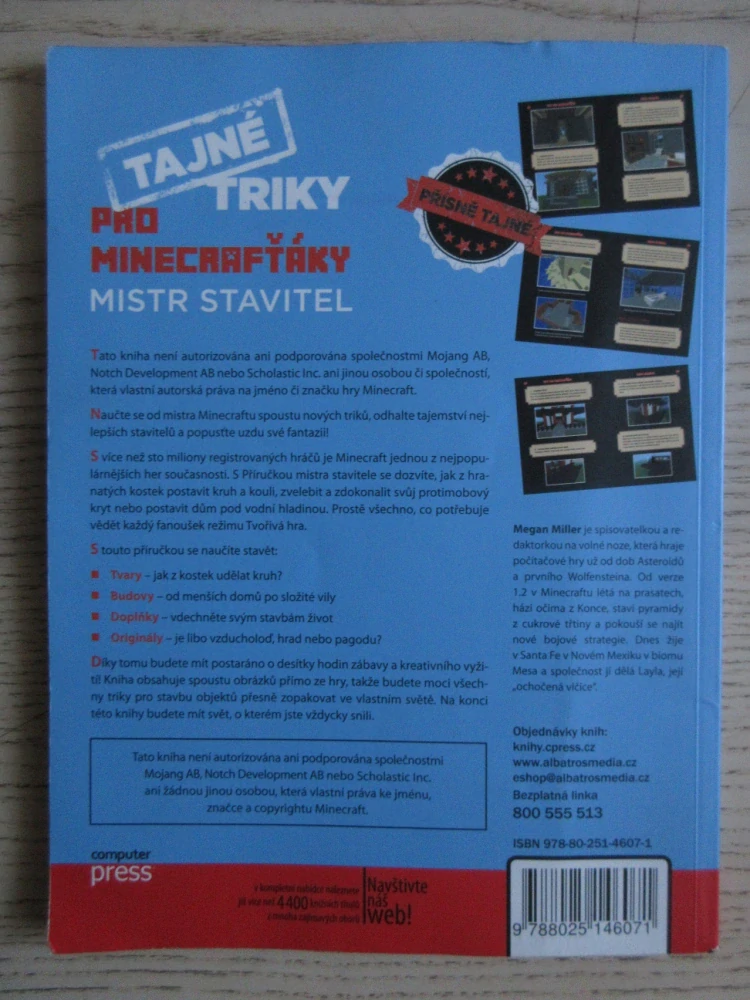 TAJNÉ TRIKY PRO MINECRAFŤÁKY, MISTR STAVITEL, MINECRAFT, **an