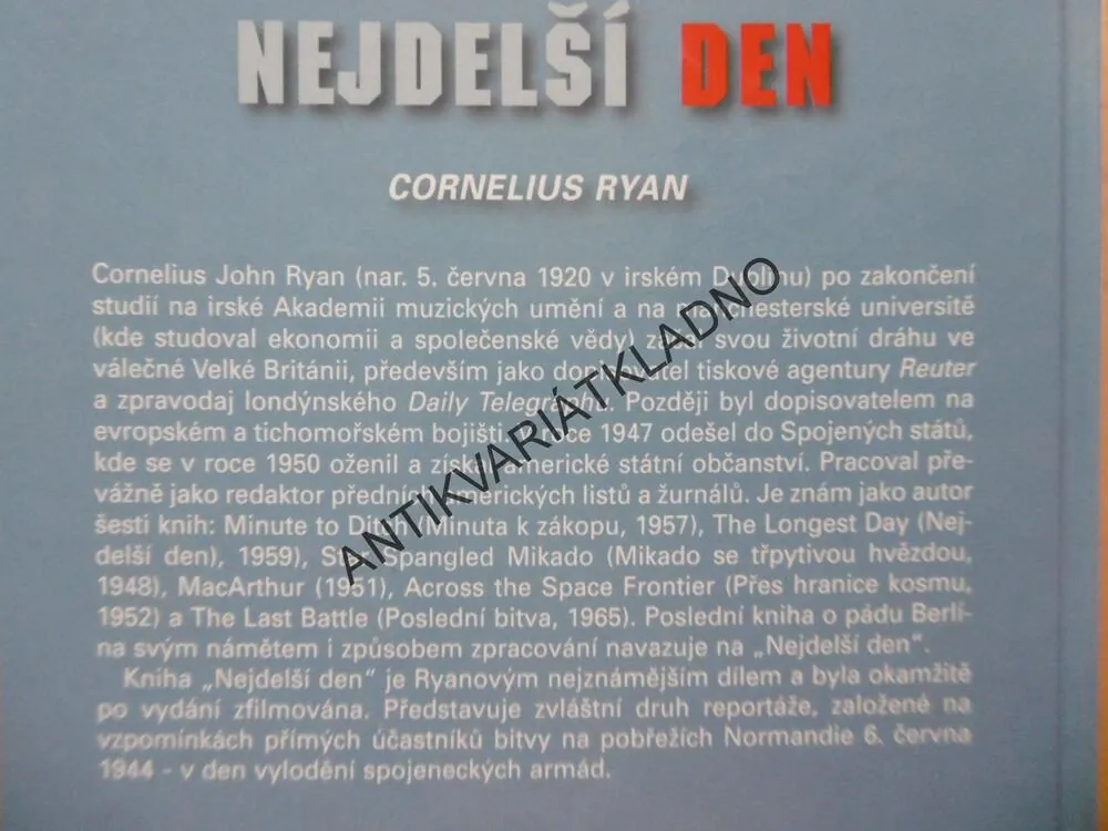 NEJDELŠÍ DEN, CORNELIUS RYAN