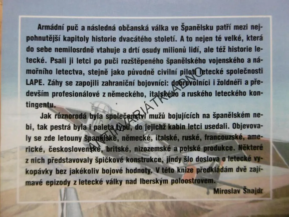 HOŘÍCÍ ŠPANĚLSKO, ŠNAJDR, 1936, PRVNÍ VZDUŠNÝ MOST,