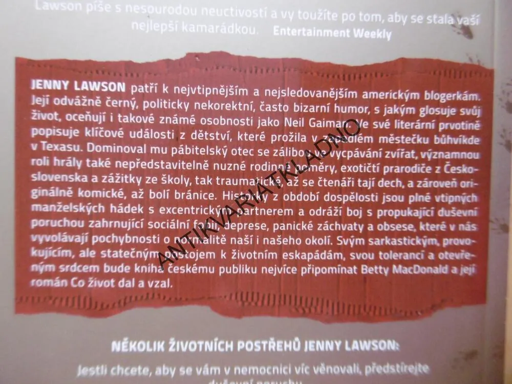 FAKT SE TO STALO? ANEB VÍCEMÉNĚ PRAVDIVÉ A ROZHODNĚ ORIGINÁLNÍ MEMOÁRY,JENNY LAWSON, **an
