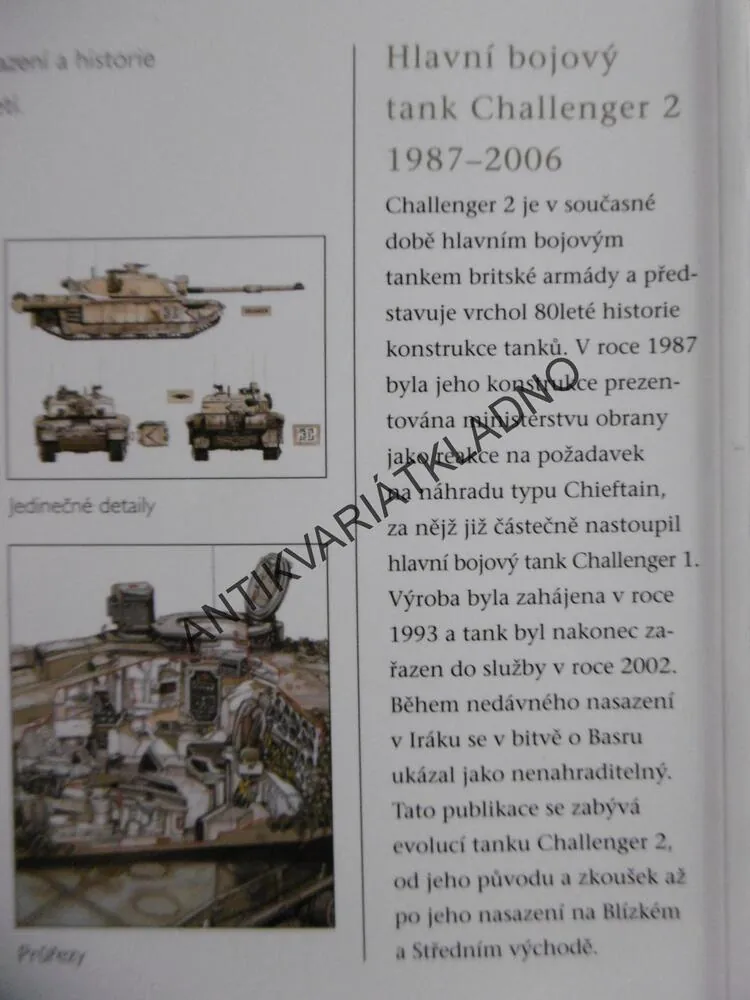 HLAVNÍ BOJOVÝ TANK CHALLENGER 2, 1987-2006, DUNSTAN