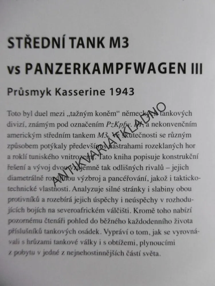 STŘEDNÍ TANK M3 VS PANZERKAMPFWAGEN III, ROTTMAN, **an