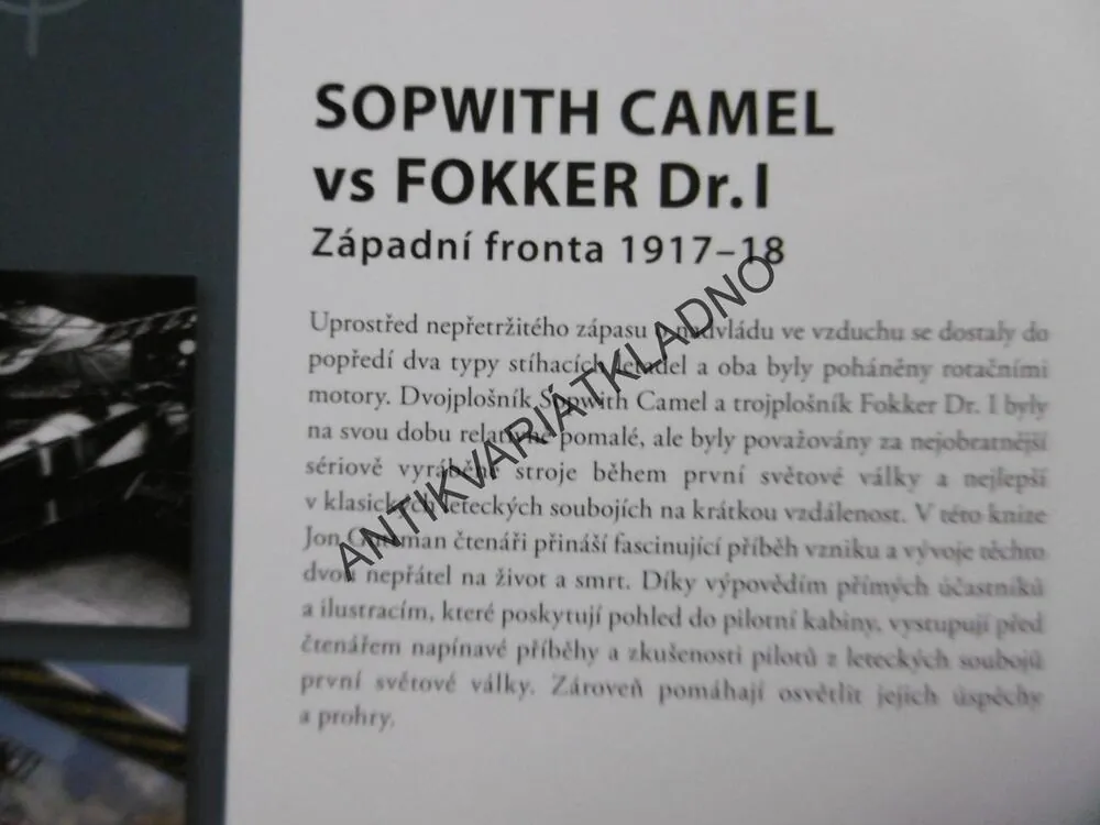 SOPWITH CAMEL VS FOKKER DR.I , ZÁPADNÍ FRONTA 1917-18