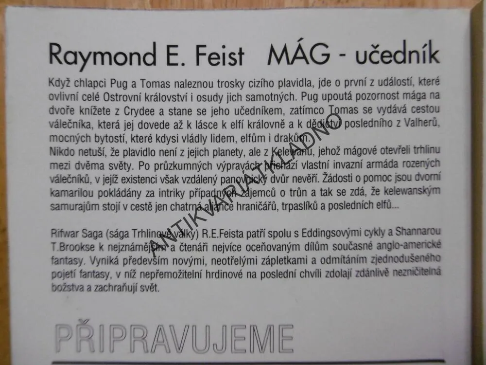 MÁG UČEDNÍK, MÁG MISTR, TRN, RAYMOND E. FEIST,