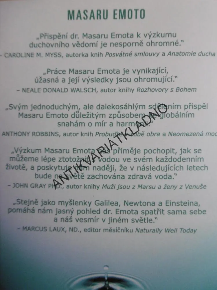 ZÁZRAČNÁ VODA, MASARU EMOTO,