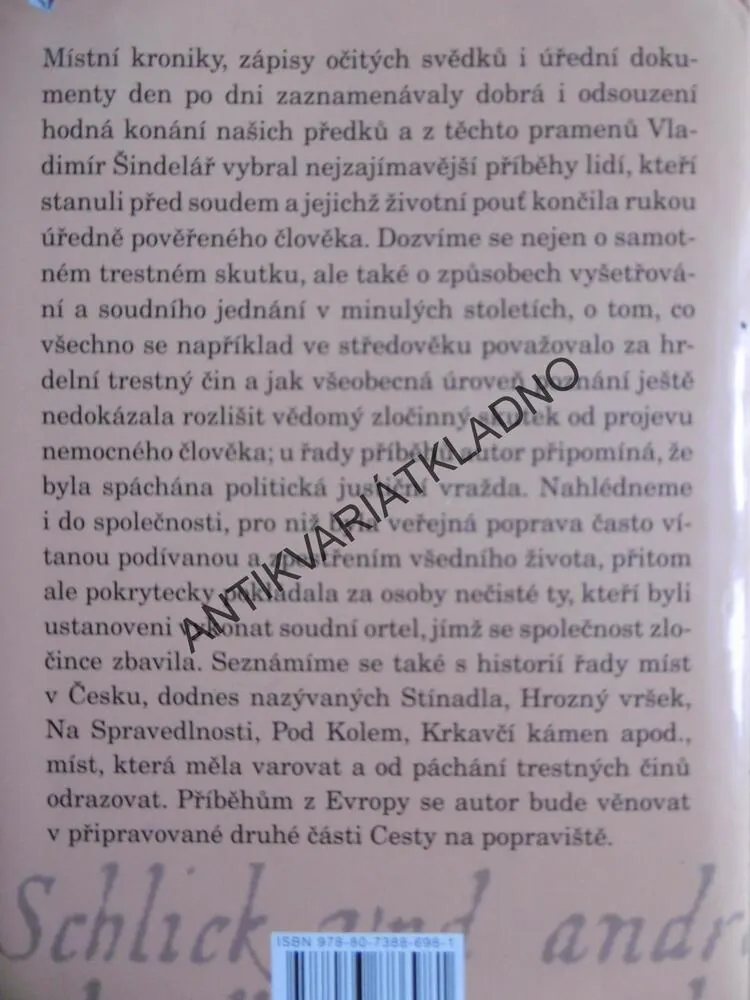CESTA NA POPRAVIŠTĚ, PŘÍBĚHY Z ČESKÝCH ZEMÍ, VLADIMÍR ŠINDELÁŘ, **an