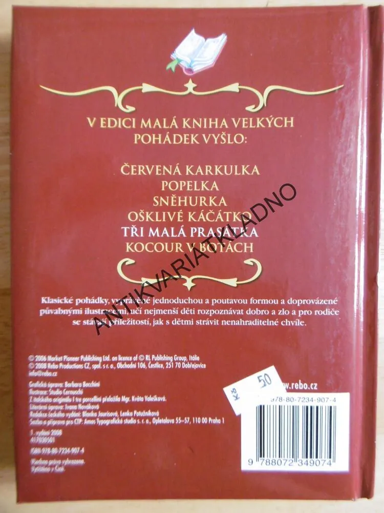 TŘI MALÁ PRASÁTKA, MALÁ KNIHA VELKÝCH POHÁDEK