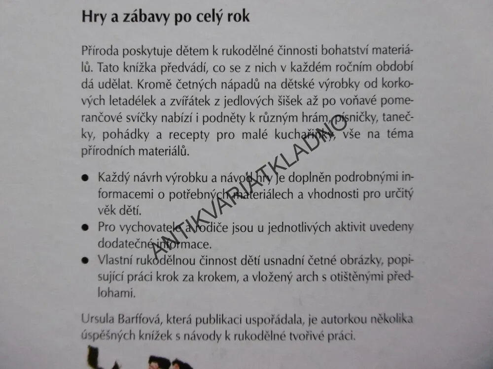 HRAČKY Z PŘÍRODY PO CELÝ ROK, PRO DĚTI OD 4 LET. BARFFOVÁ