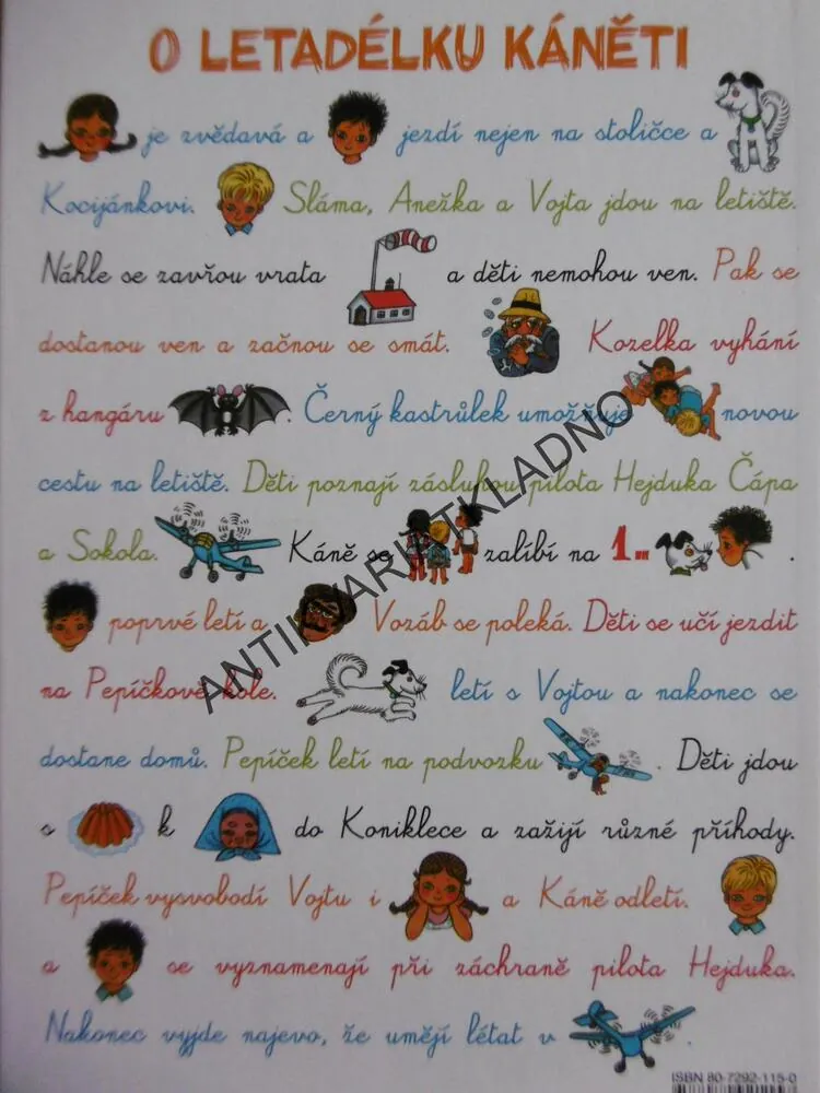 O LETADÉLKU KÁNĚTI, ŘÍHA, ZMATLÍKOVÁ, **an