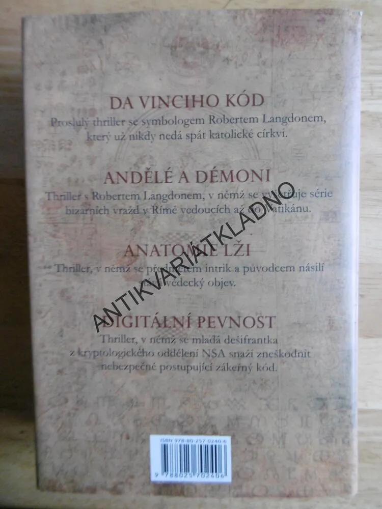ZTRACENÝ SYMBOL, DAN BROWN, **an
