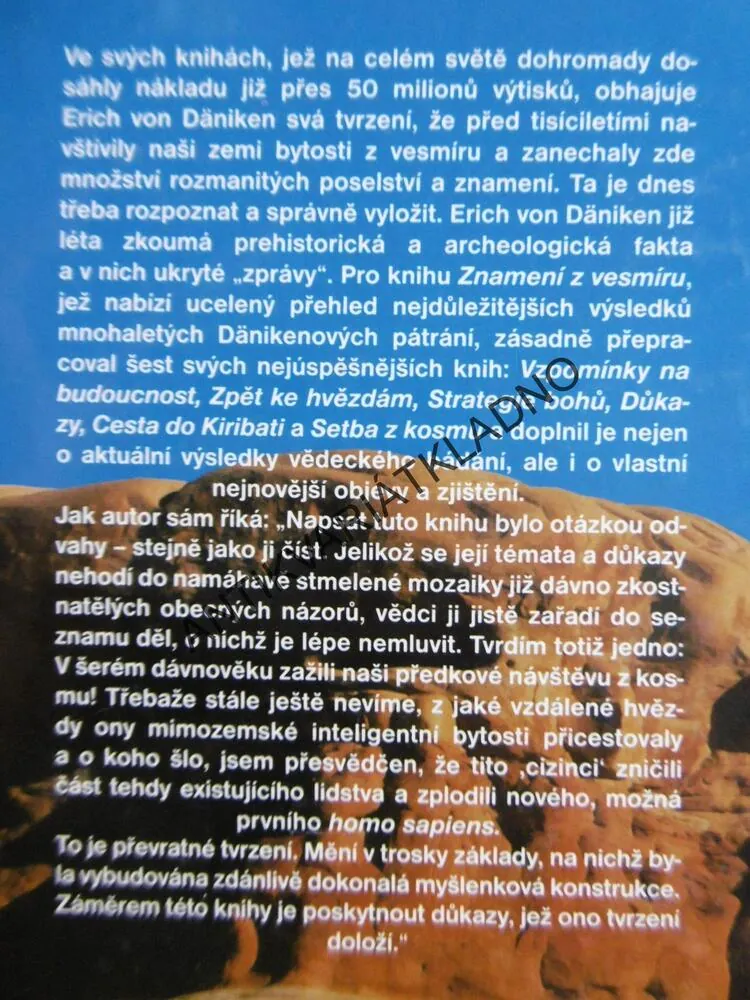 ZNAMENÍ Z VESMÍRU, ERICH VON DÄNIKEN, **an