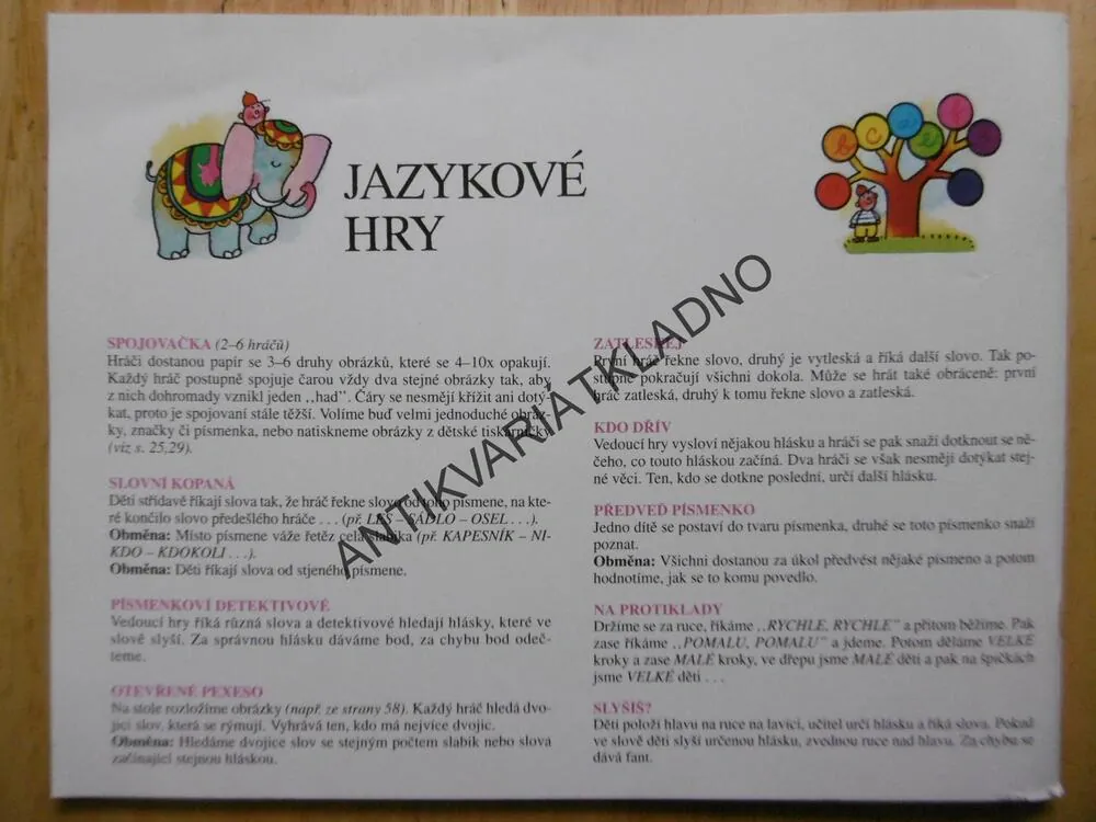 POJĎME SI HRÁT, PRVNÍ DÍL SLABIKÁŘE, 2003, FILCÍK