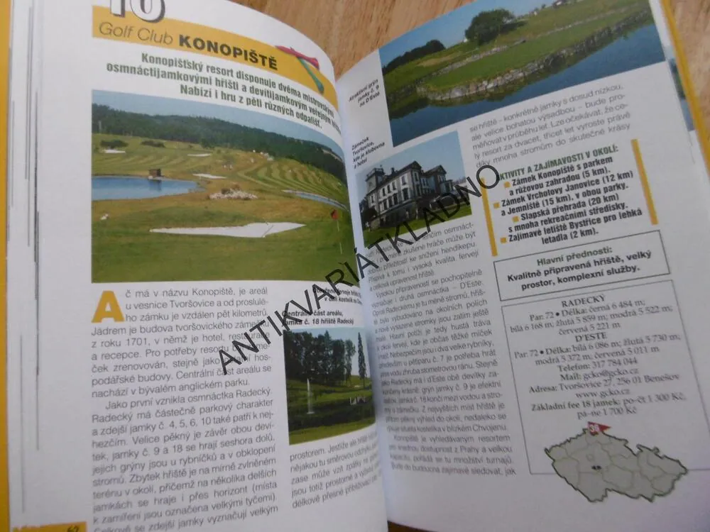 GOLF KŘÍŽEM KRÁŽEM PO ČESKU, TIPY NA VÝLETY, **an