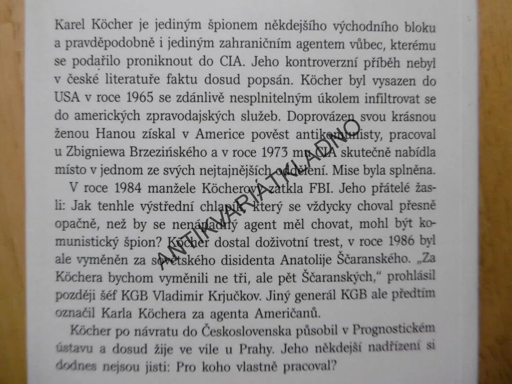 ČESKÝ KRTEK V CIA, KAREL KÖCHER
