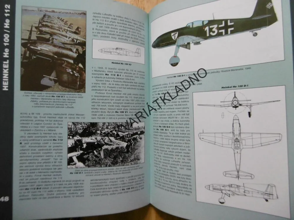 LETADLA 1939-45, 1.DÍL, STÍHACÍ A BOMBARDOVACÍ LETADLA NĚMECKA, **an