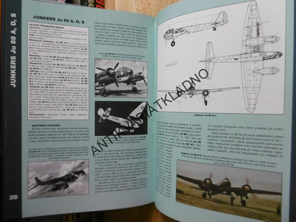 LETADLA 1939-45, 2.DÍL, STÍHACÍ A BOMBARDOVACÍ LETADLA NĚMECKA, **an