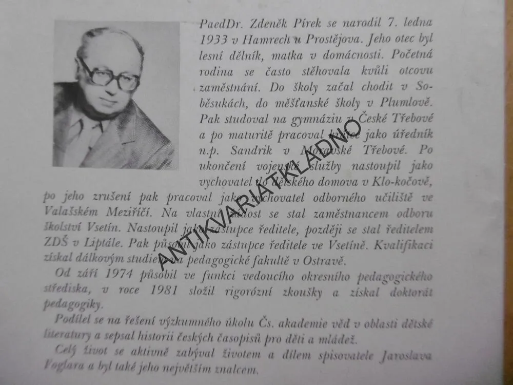 ČTENÁŘSKÉ KLUBY JAROSLAVA FOGLARA, ZDENĚK PÍREK, 1990