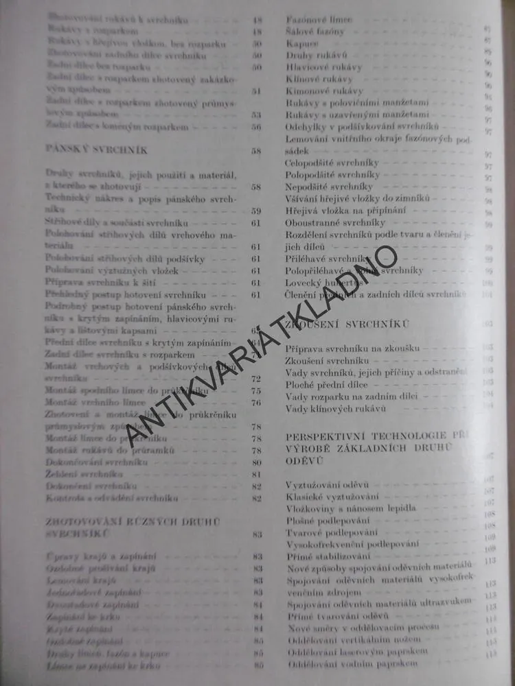 ODĚVNÍ TECHNOLOGIE, PRO 3.ROČ. SOU UČEBNÍ OBOR KREJČÍ,