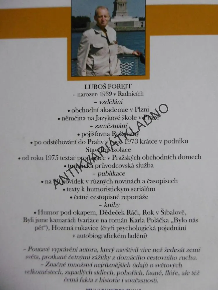 DO SVĚTA TO NENÍ DALEKO, LUBOŠ FOREJT-autogram, DENÍK CESTOVATELE, **an