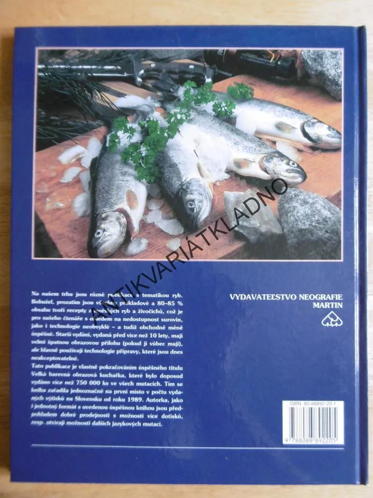 VELKÁ BAREVNÁ OBRAZOVÁ KUCHAŘKA, RYBY, HORECKÁ, **an