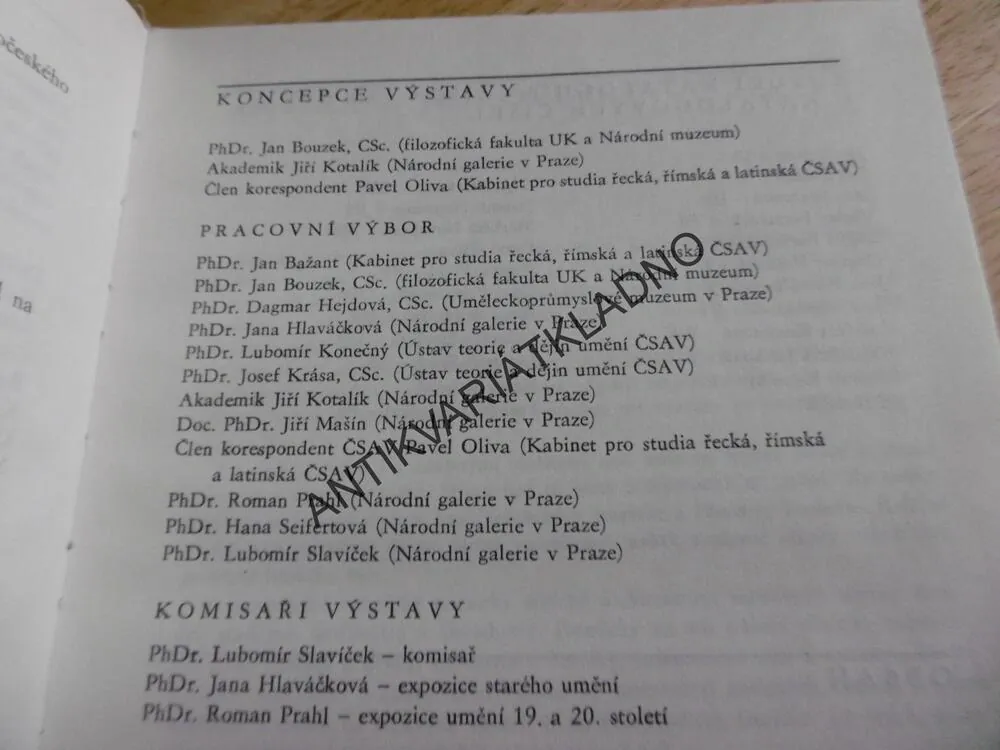 ANTICKÉ TRADICE V ČESKÉM UMĚNÍ, **an