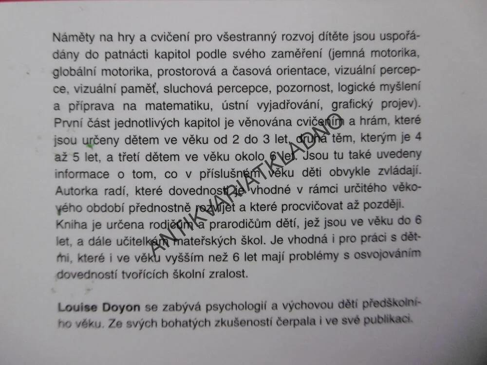 HRY PRO VŠESTRANNÝ ROZVOJ DÍTĚTE, LOUISE DOYON, **an