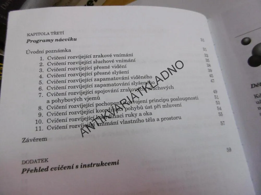 PŘEDCHÁZÍME PORUCHÁM UČENÍ, SOUBOR CVIČENÍ PRO DĚTI V PŘEDŠKOLNÍM ROCE A V PRVNÍ TŘÍDĚ, SINDELAROVÁ