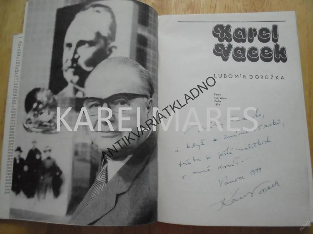 KAREL VACEK-AUTOGRAM, DORŮŽKA, 1979, UMĚLEC