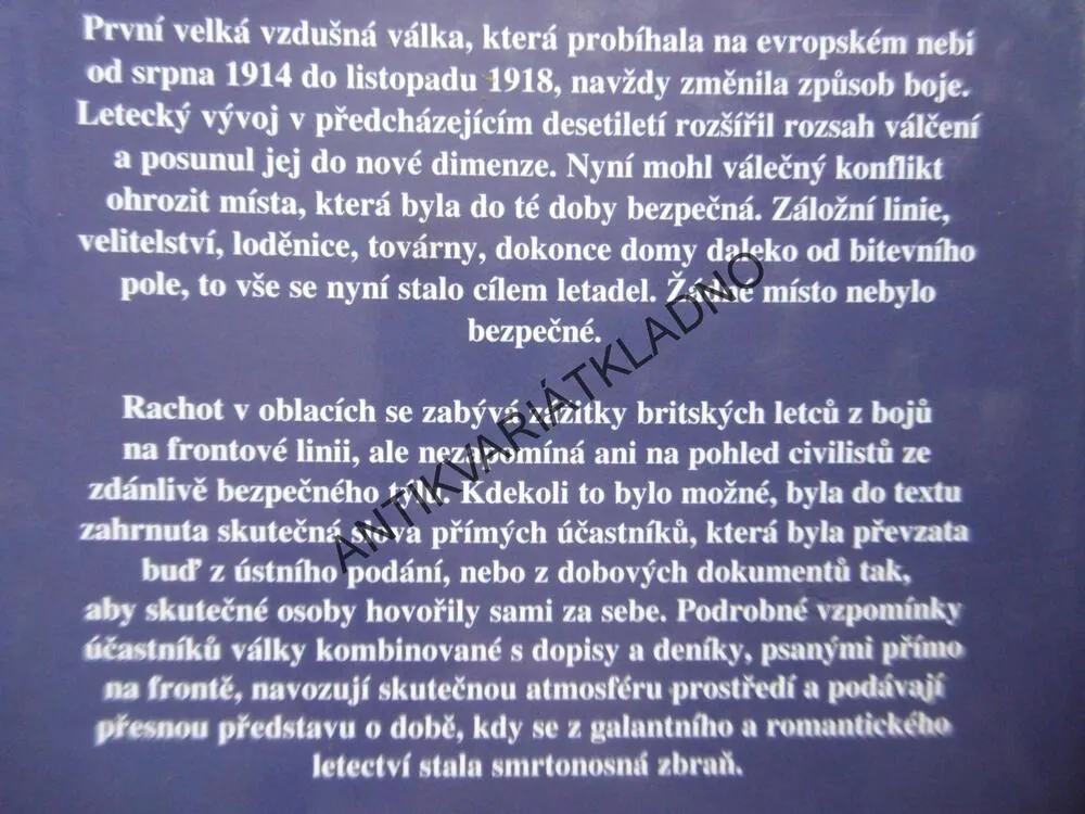 RACHOT V OBLACÍCH, BRITŠTÍ PILOTI V LETECKÝCH BITVÁCH 1914-18, STEEL, HART, **an