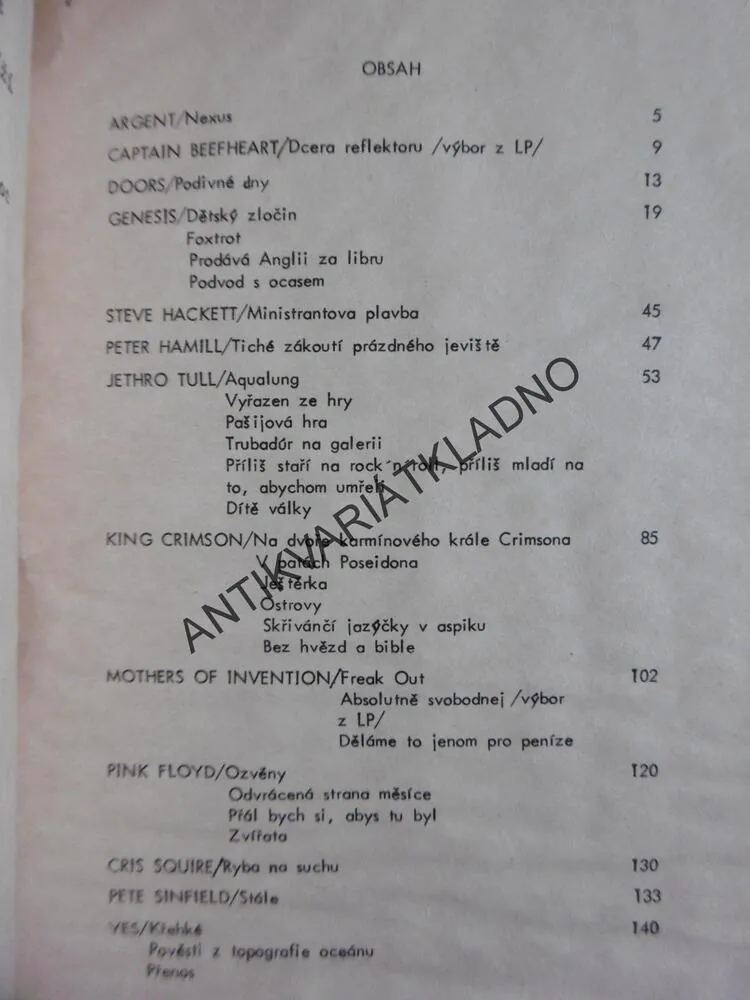 ROCKOVÁ POEZIE, 1., TEXT PÍSNÍ, JAZZ PETIT, 1979