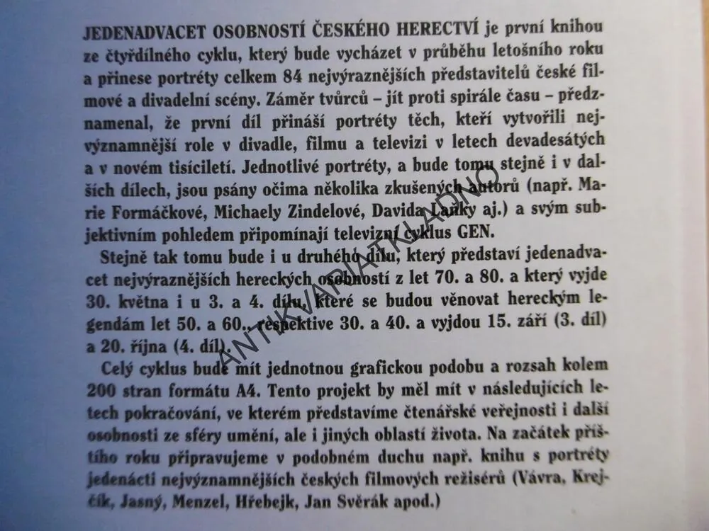 21 OSOBNOSTÍ ČESKÉHO HERECTVÍ, DEVADESÁTÁ LÉTA A SOUČASNOST, **an
