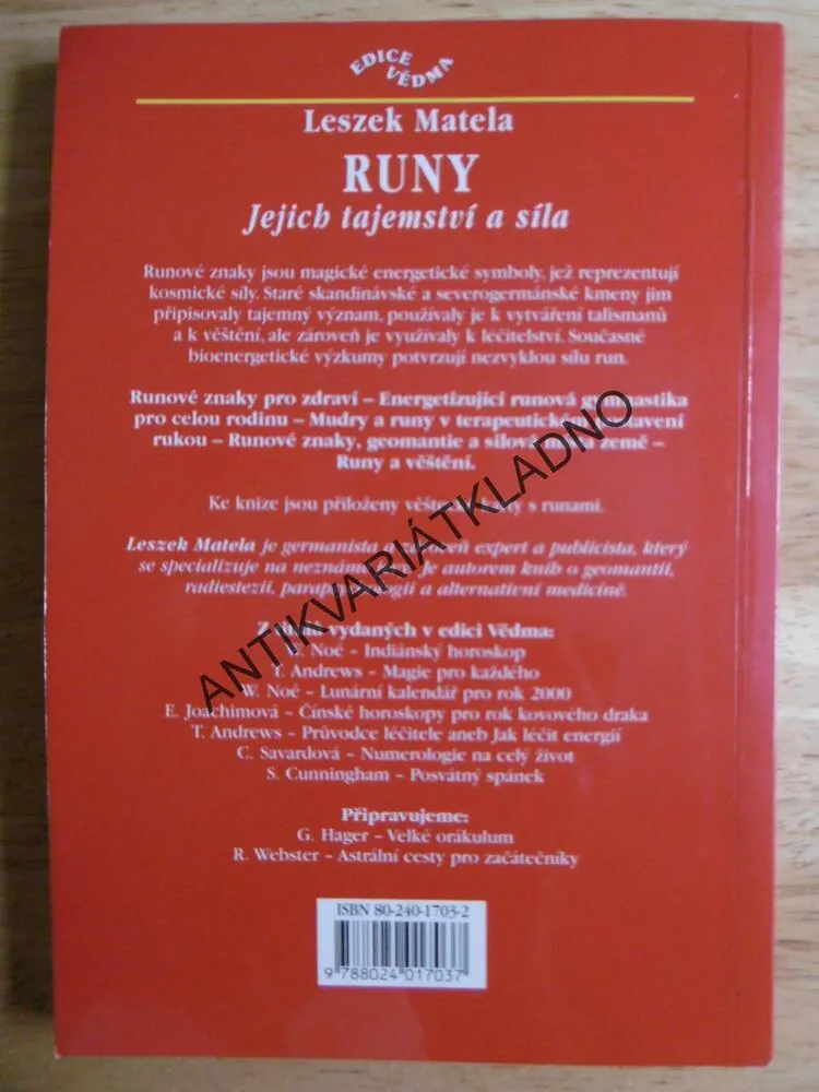 RUNY, JEJICH TAJEMSTVÍ A SÍLA, LESZEK MATELA, **an