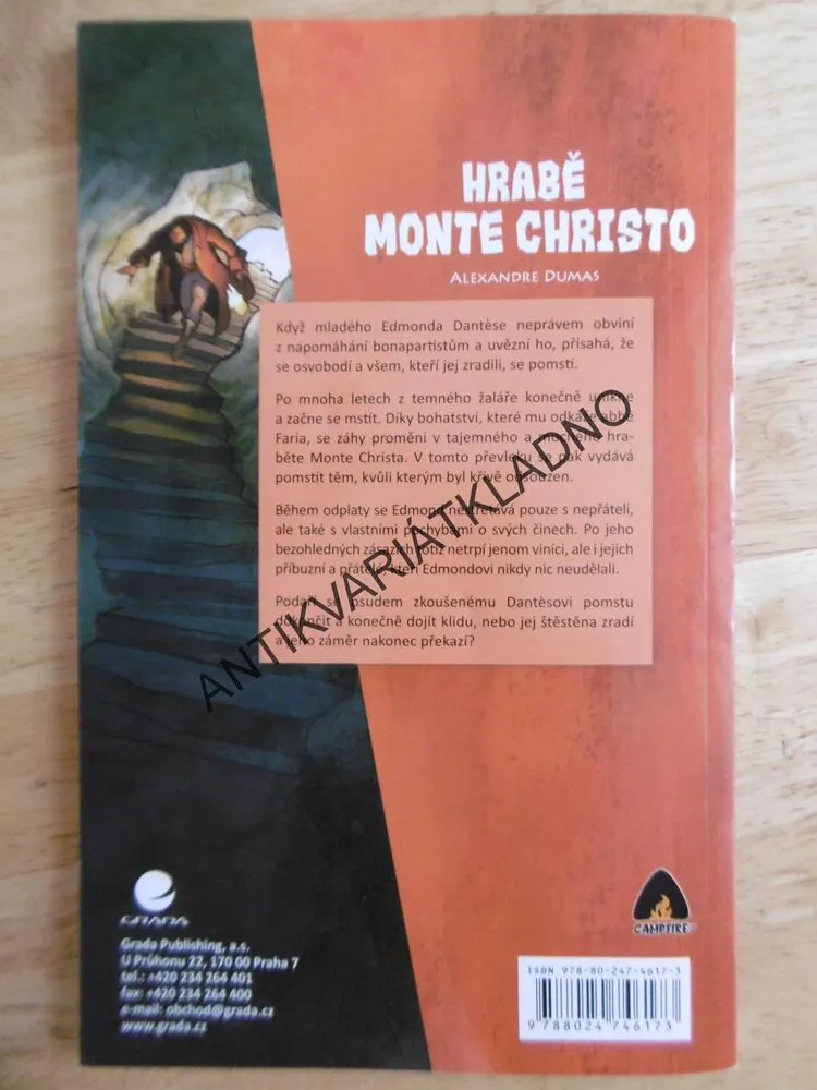 HRABĚ MONTE CHRISTO, ALEXANDRE DUMAS, **an