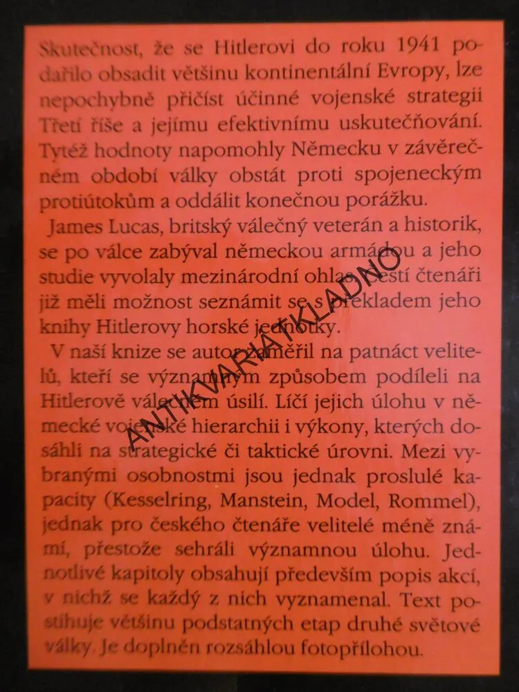 HITLEROVI ŽOLDNÉŘI, JAMES LUCAS, **an
